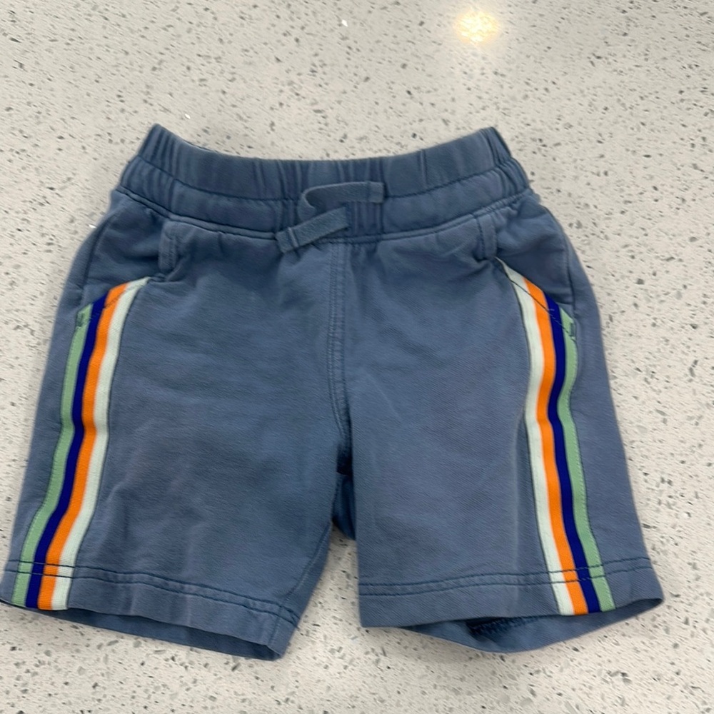 Tea Collection Blue Sporty Shorts with Retro Stripes